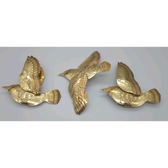 Home Interiors Gold Bird Wall Accents - Picture 1 of 7